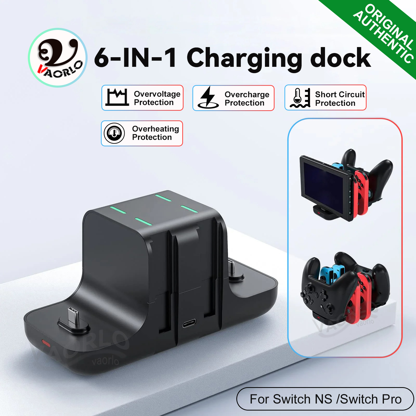 Controller Charging Stand - Switch Charger Dock Station 6 in