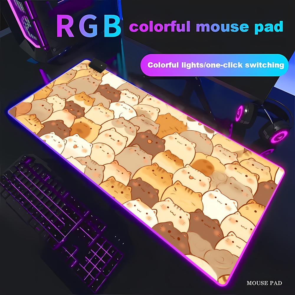Mouse Pad Extended Rgb - HYBXAXC Cute Chubby Cat Mouse Pad
