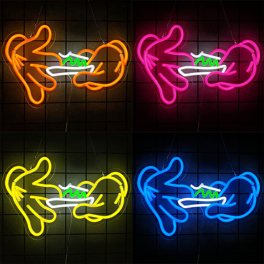 Esports Gaming Gloves - Game Led Neon Sign, Glove Icon
