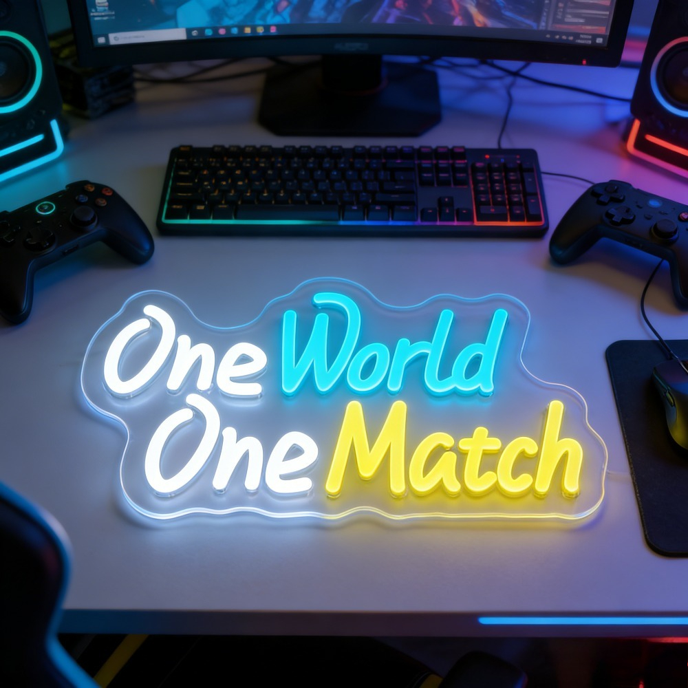 Esports Gaming World - One World One Match LED Neon