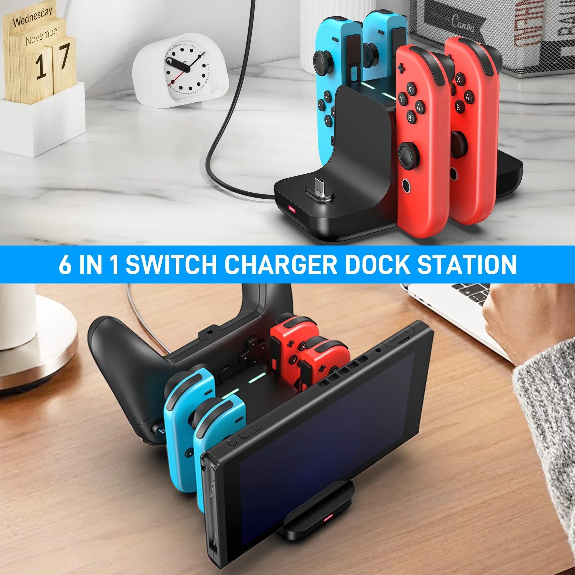 Switch Charger Dock Station 6  - Controller Charging Stand recensione e prezzo