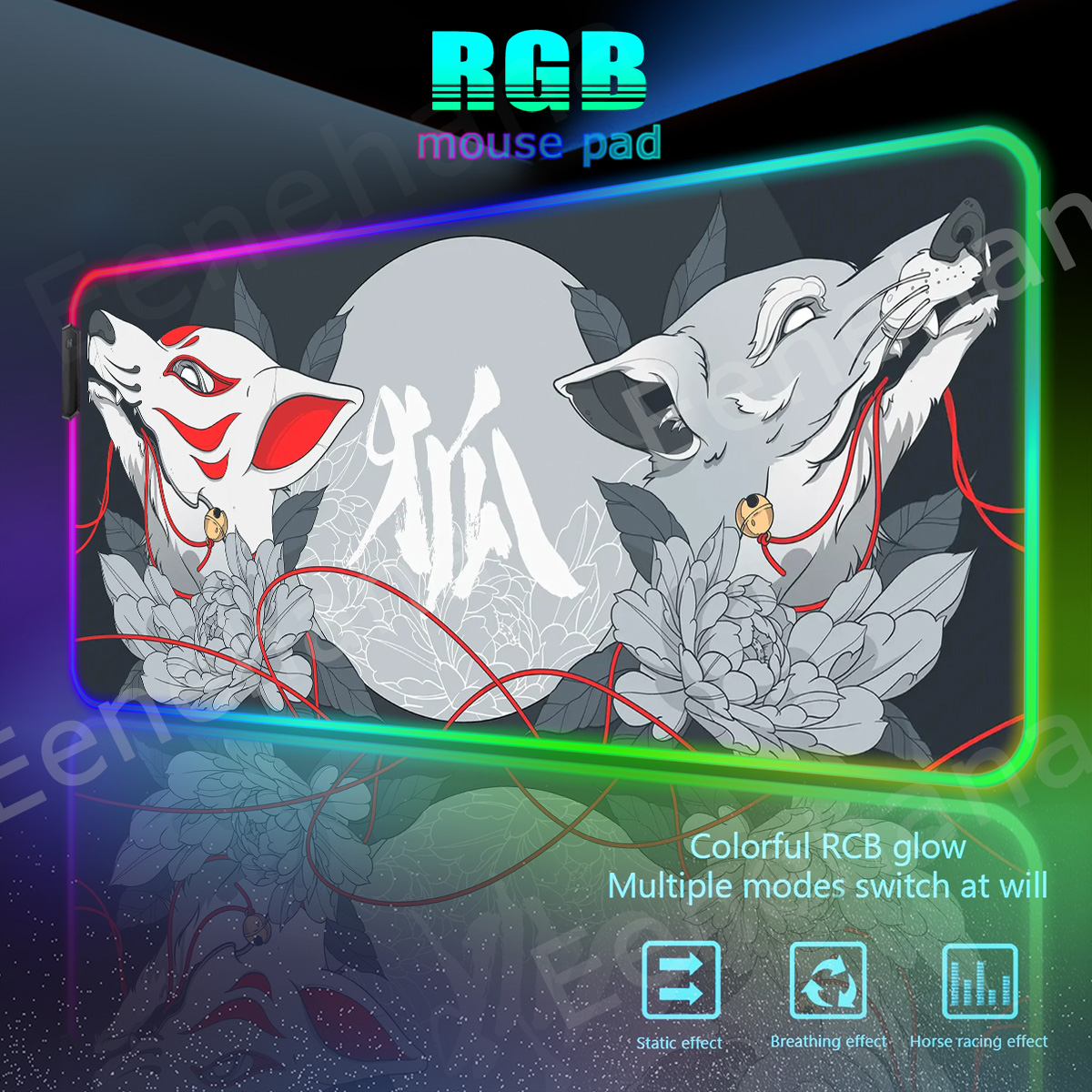 RGB Nine-tailed Fox Japanese M - Mouse Pad Extended Rgb recensione e prezzo
