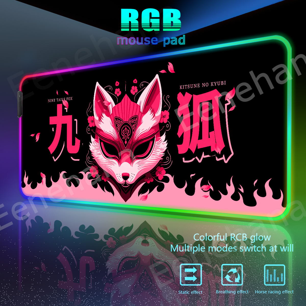 RGB Nine-tailed Fox Japanese M - Mouse Pad Extended Rgb recensione e prezzo