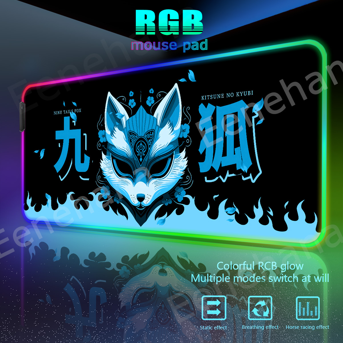 RGB Nine-tailed Fox Japanese M - Mouse Pad Extended Rgb recensione e prezzo