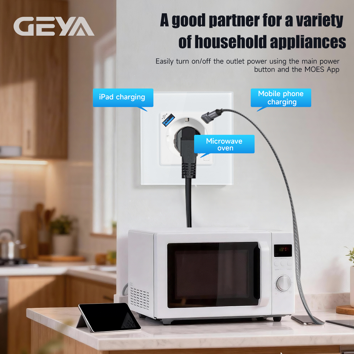 GEYA Wifi EU Socket With 20W T - Controller Charging Stand recensione e prezzo